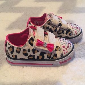 VGUC Skechers Twinkle Toes, Toddler size 5.